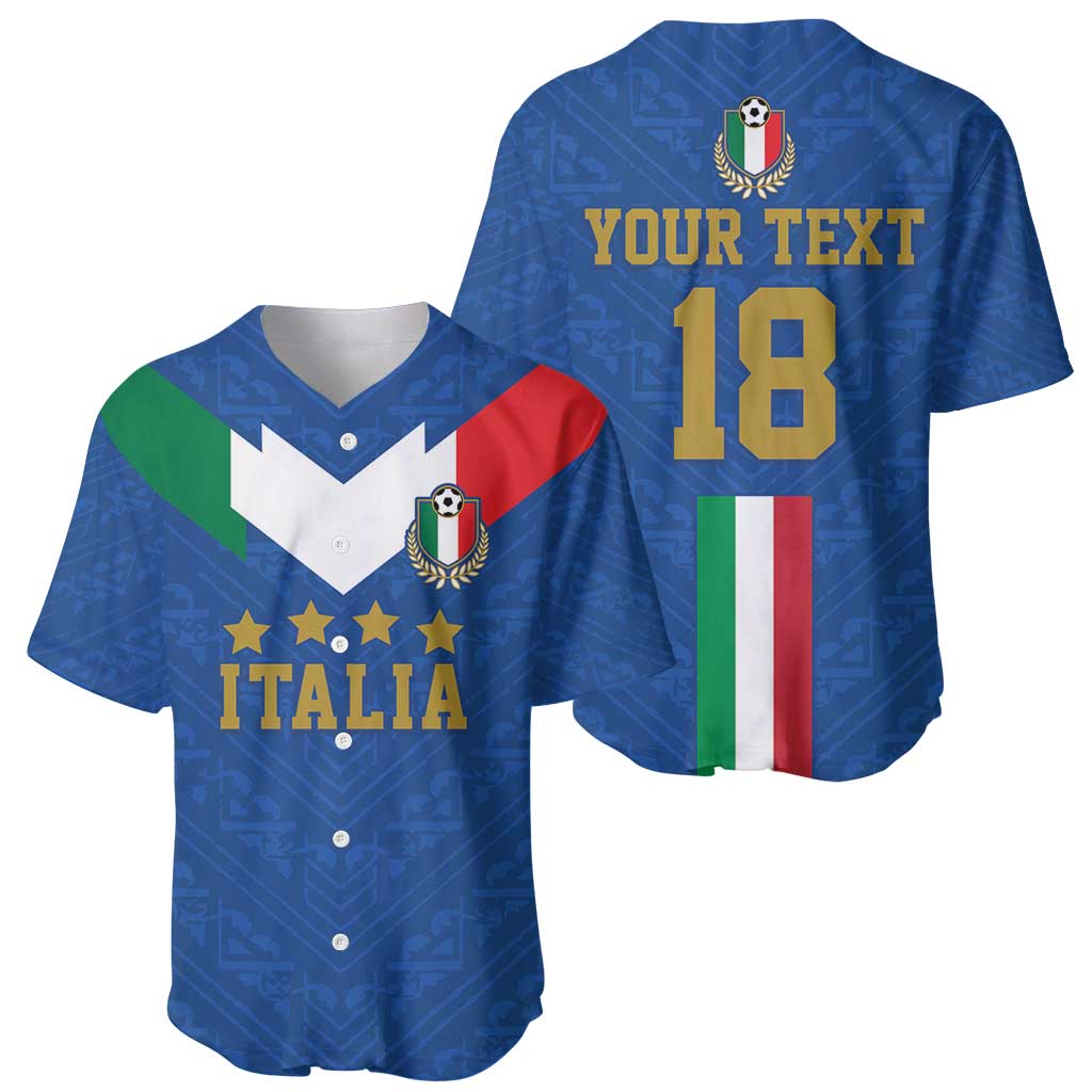 Custom Italy Football Baseball Jersey Come On Gli Azzurri