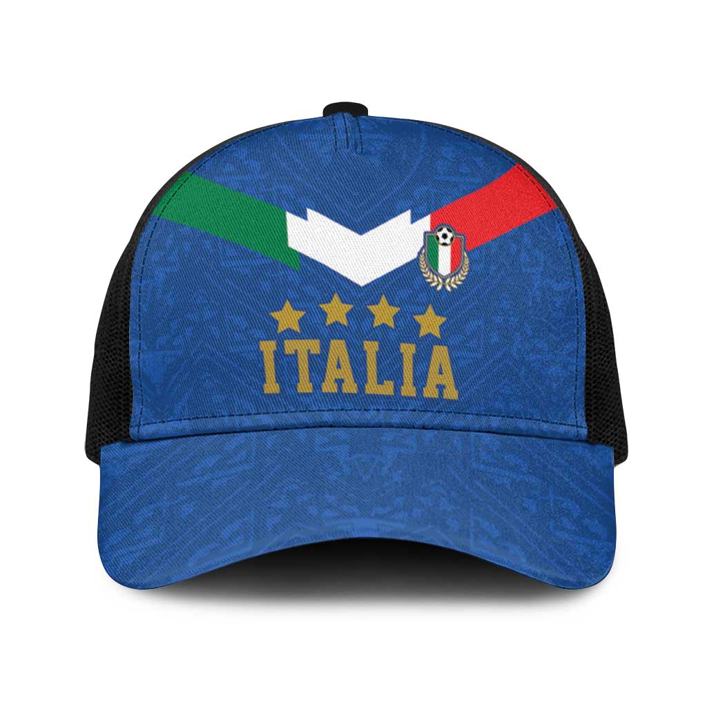 Custom Italy Football Baseball Net Cap Come On Gli Azzurri - Wonder Print Shop