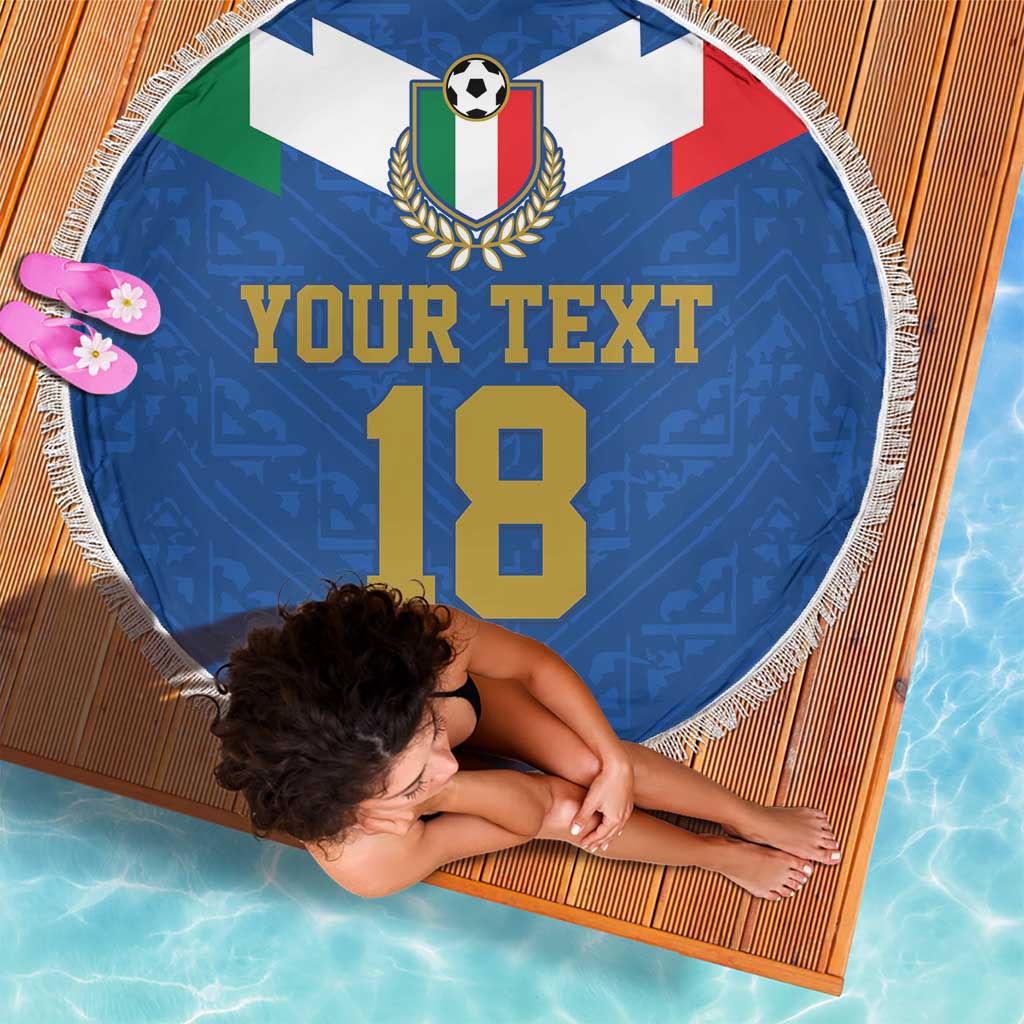 Custom Italy Football Beach Blanket Come On Gli Azzurri