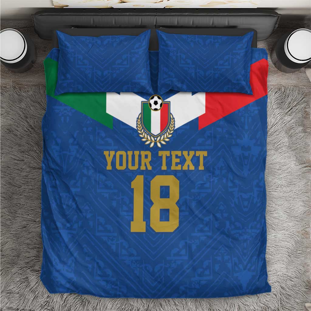 Custom Italy Football Bedding Set Come On Gli Azzurri
