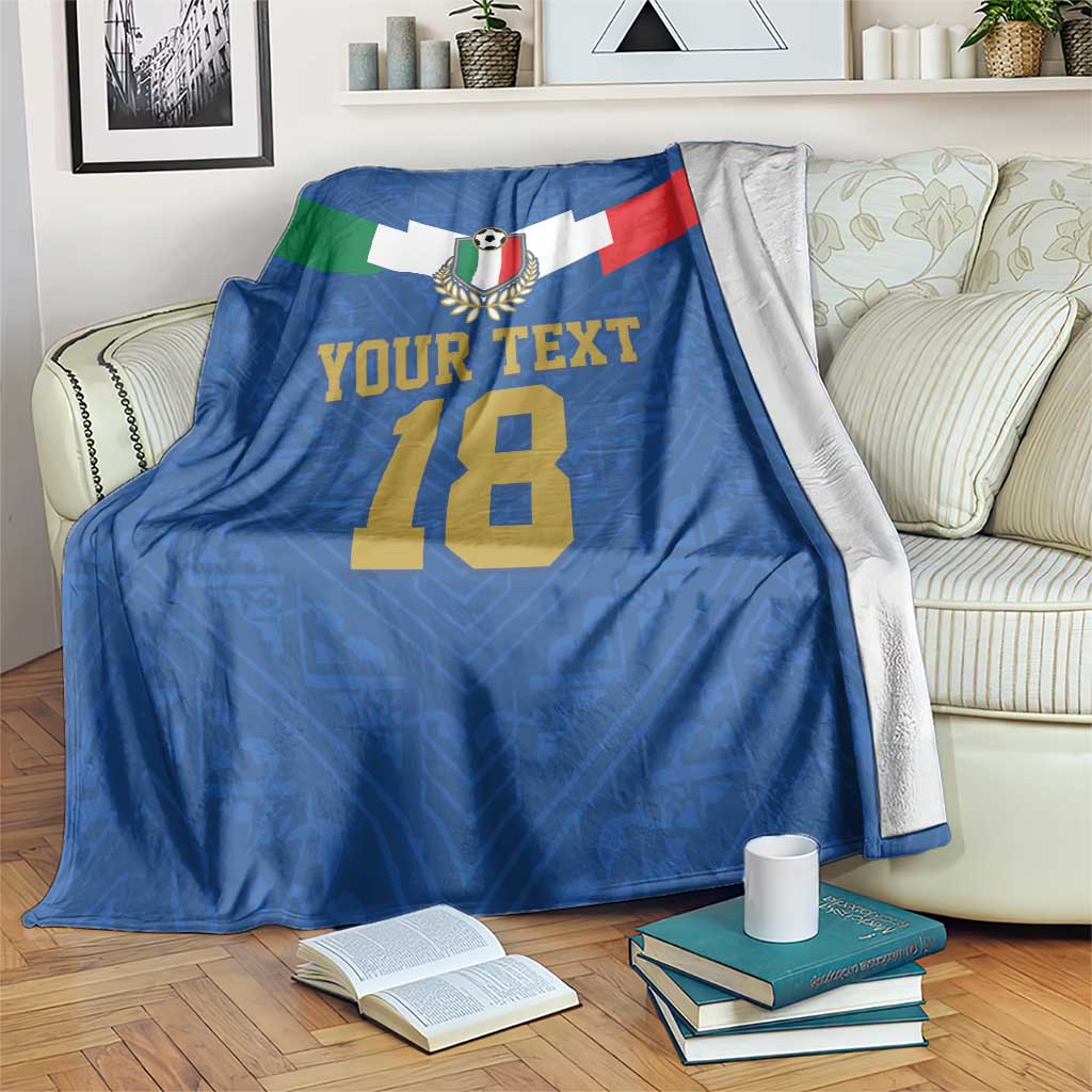 Custom Italy Football Blanket Come On Gli Azzurri