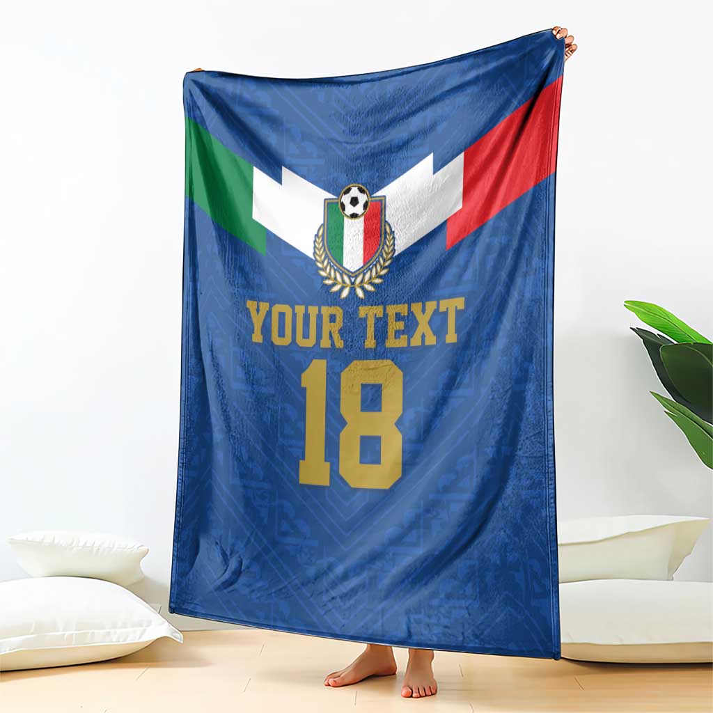 Custom Italy Football Blanket Come On Gli Azzurri