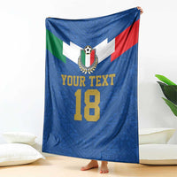 Custom Italy Football Blanket Come On Gli Azzurri