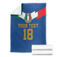 Custom Italy Football Blanket Come On Gli Azzurri
