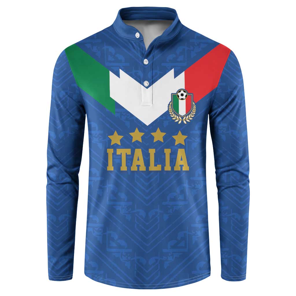 Custom Italy Football Button Sweatshirt Come On Gli Azzurri