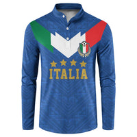 Custom Italy Football Button Sweatshirt Come On Gli Azzurri