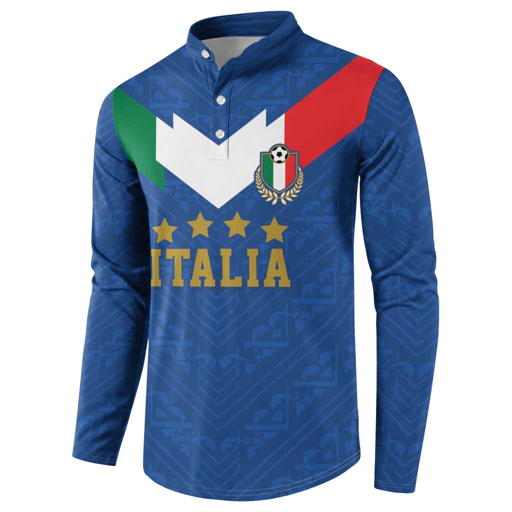 Custom Italy Football Button Sweatshirt Come On Gli Azzurri