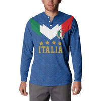 Custom Italy Football Button Sweatshirt Come On Gli Azzurri