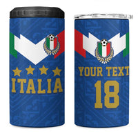 Custom Italy Football 4 in 1 Can Cooler Tumbler Come On Gli Azzurri