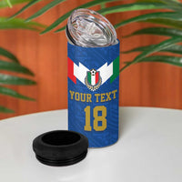 Custom Italy Football 4 in 1 Can Cooler Tumbler Come On Gli Azzurri