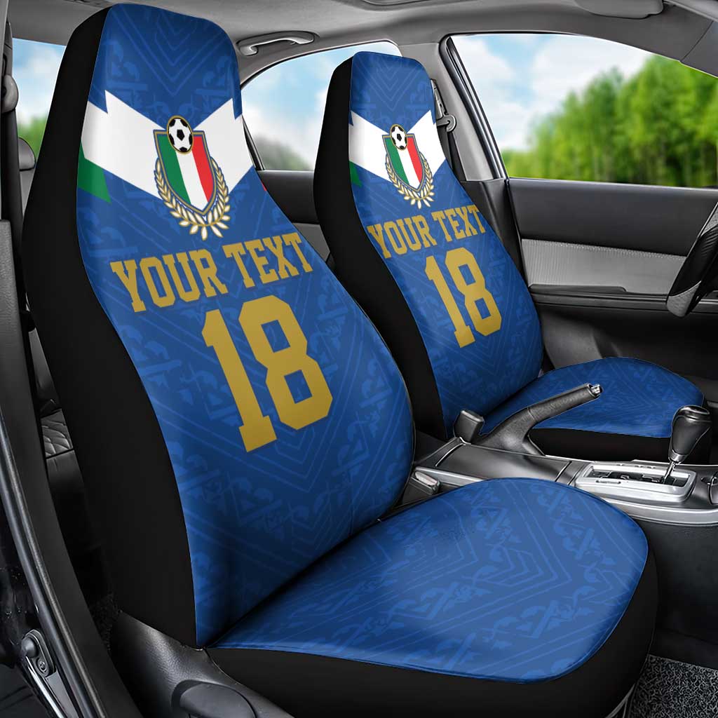 Custom Italy Football Car Seat Cover Come On Gli Azzurri
