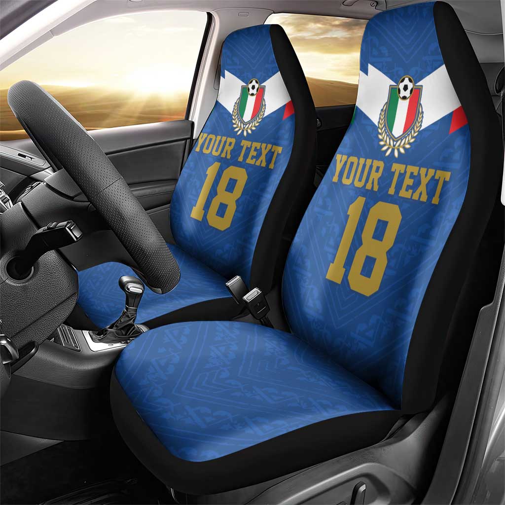 Custom Italy Football Car Seat Cover Come On Gli Azzurri