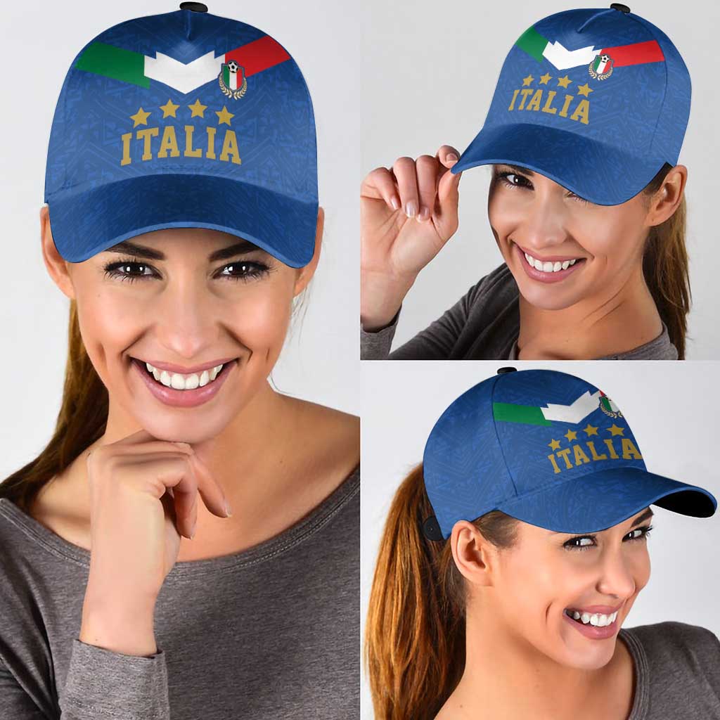 Custom Italy Football Classic Cap Come On Gli Azzurri - Wonder Print Shop