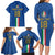 Custom Italy Football Family Matching Long Sleeve Bodycon Dress and Hawaiian Shirt Come On Gli Azzurri