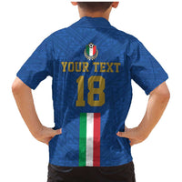 Custom Italy Football Family Matching Mermaid Dress and Hawaiian Shirt Come On Gli Azzurri