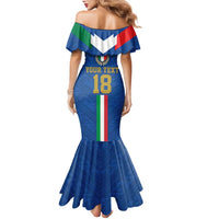 Custom Italy Football Family Matching Mermaid Dress and Hawaiian Shirt Come On Gli Azzurri