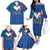 Custom Italy Football Family Matching Off The Shoulder Long Sleeve Dress and Hawaiian Shirt Come On Gli Azzurri