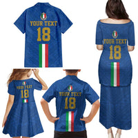 Custom Italy Football Family Matching Puletasi and Hawaiian Shirt Come On Gli Azzurri
