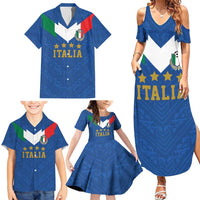 Custom Italy Football Family Matching Summer Maxi Dress and Hawaiian Shirt Come On Gli Azzurri