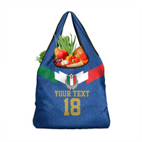 Custom Italy Football Grocery Bag Come On Gli Azzurri
