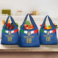 Custom Italy Football Grocery Bag Come On Gli Azzurri