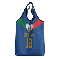 Custom Italy Football Grocery Bag Come On Gli Azzurri