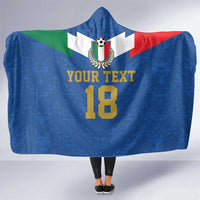 Custom Italy Football Hooded Blanket Come On Gli Azzurri