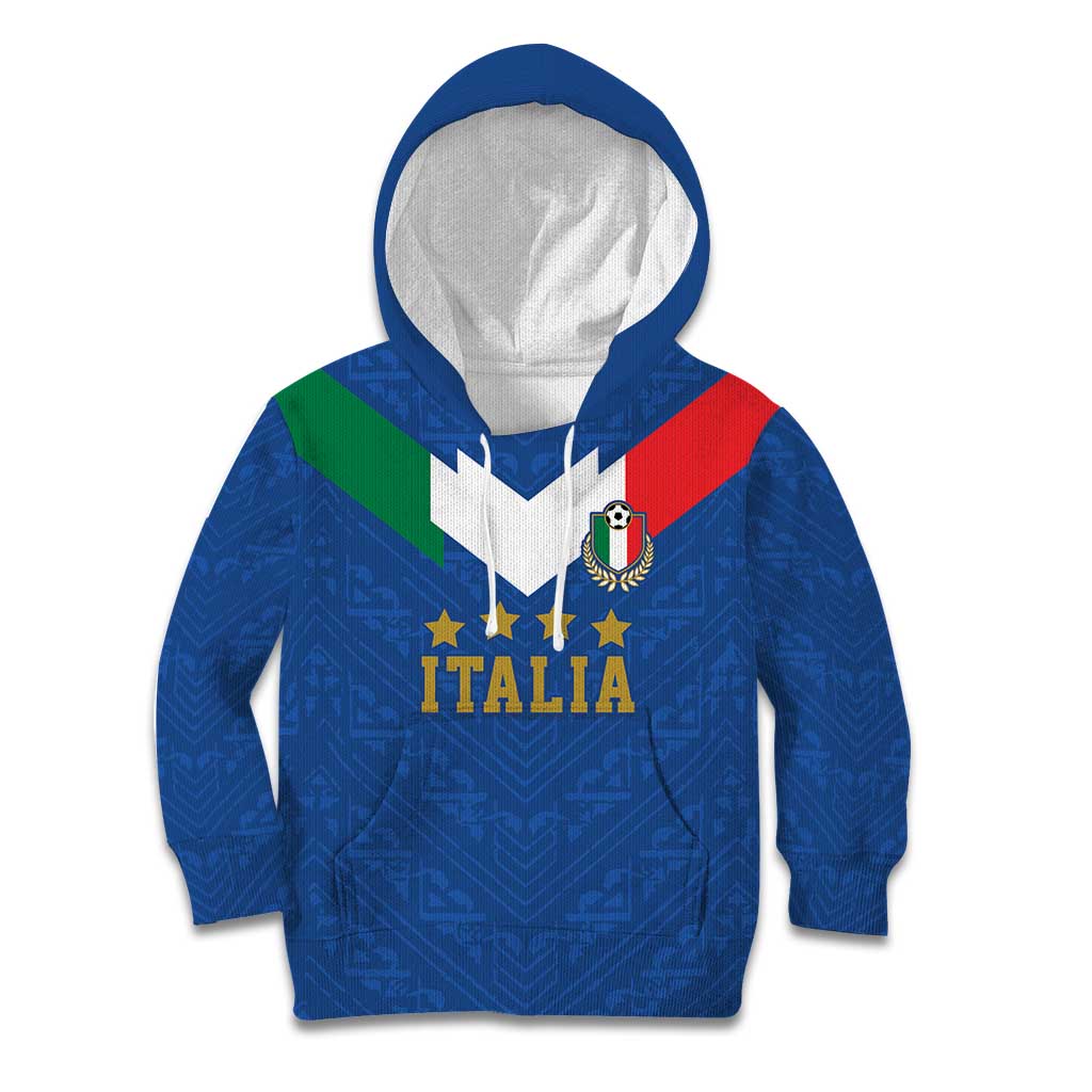 Custom Italy Football Kid Hoodie Come On Gli Azzurri
