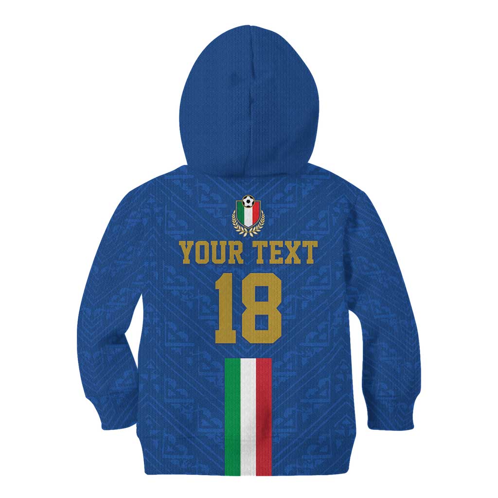 Custom Italy Football Kid Hoodie Come On Gli Azzurri