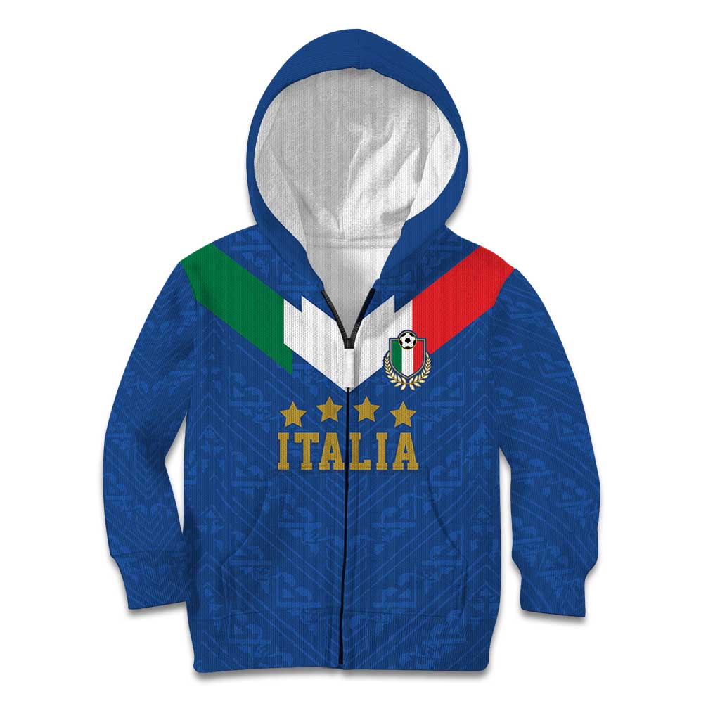 Custom Italy Football Kid Hoodie Come On Gli Azzurri