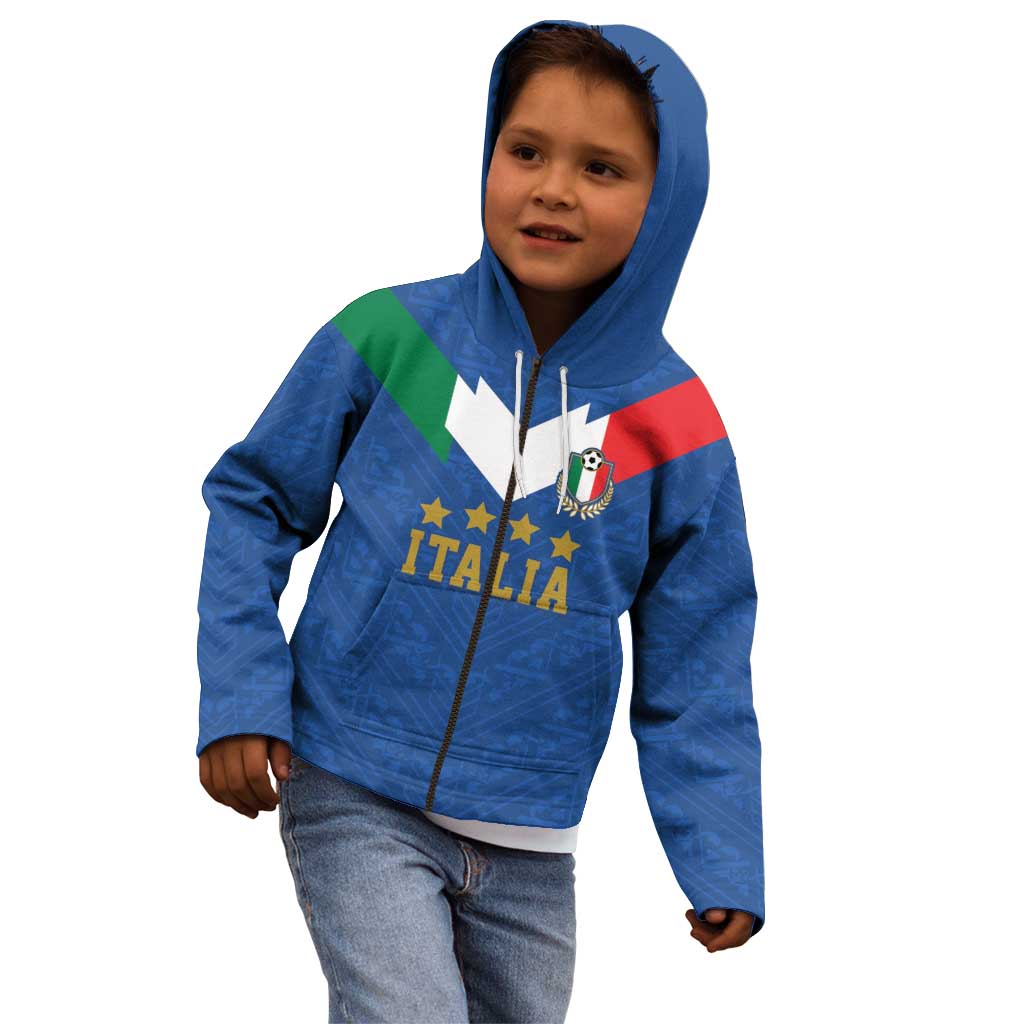Custom Italy Football Kid Hoodie Come On Gli Azzurri