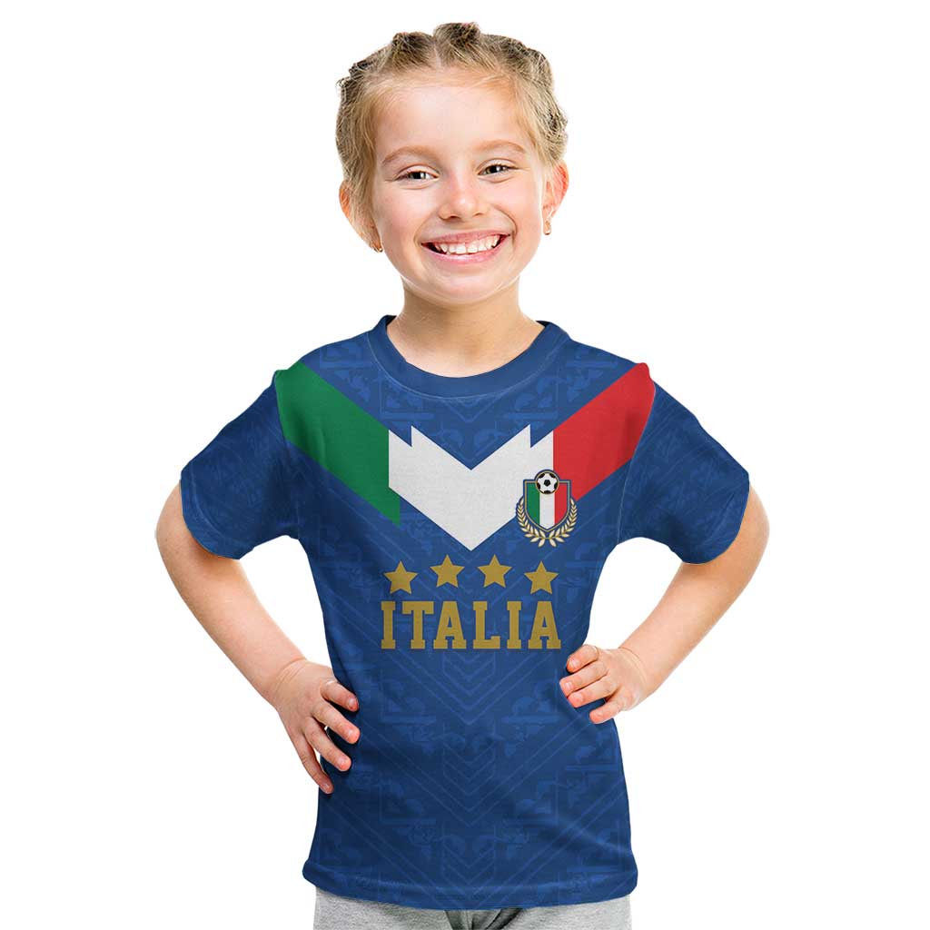 Custom Italy Football Kid T Shirt Come On Gli Azzurri