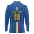 Custom Italy Football Long Sleeve Polo Shirt Come On Gli Azzurri
