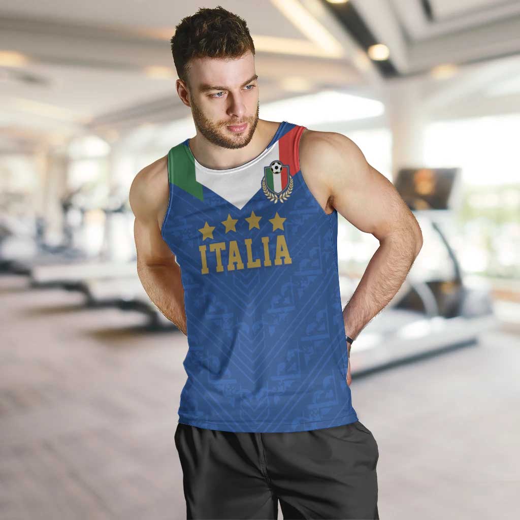 Custom Italy Football Men Tank Top Come On Gli Azzurri