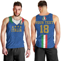 Custom Italy Football Men Tank Top Come On Gli Azzurri