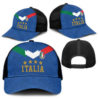 Custom Italy Football Mesh Trucker Cap Come On Gli Azzurri - Wonder Print Shop