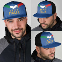 Custom Italy Football Mesh Trucker Cap Come On Gli Azzurri - Wonder Print Shop