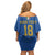 Custom Italy Football Off Shoulder Short Dress Come On Gli Azzurri