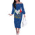 Custom Italy Football Off The Shoulder Long Sleeve Dress Come On Gli Azzurri