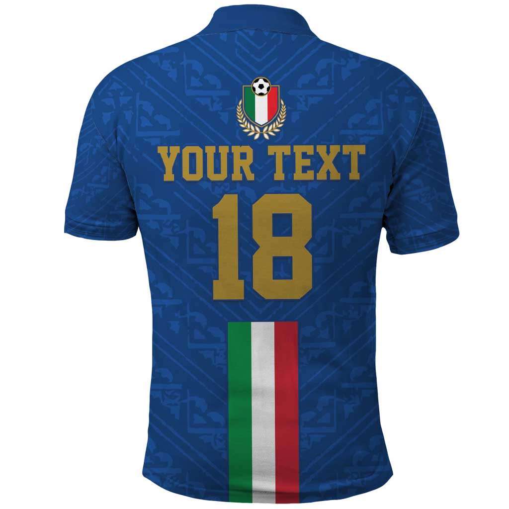 Custom Italy Football Polo Shirt Come On Gli Azzurri
