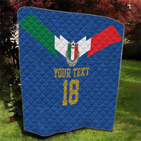 Custom Italy Football Quilt Come On Gli Azzurri