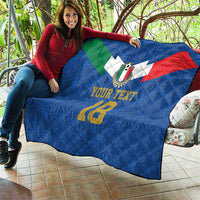 Custom Italy Football Quilt Come On Gli Azzurri