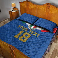 Custom Italy Football Quilt Bed Set Come On Gli Azzurri