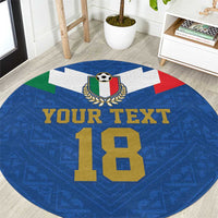 Custom Italy Football Round Carpet Come On Gli Azzurri