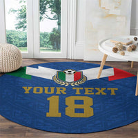 Custom Italy Football Round Carpet Come On Gli Azzurri