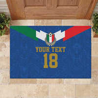Custom Italy Football Rubber Doormat Come On Gli Azzurri