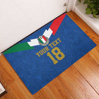 Custom Italy Football Rubber Doormat Come On Gli Azzurri