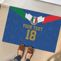 Custom Italy Football Rubber Doormat Come On Gli Azzurri