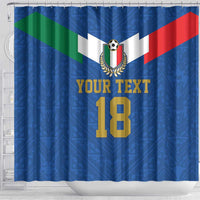 Custom Italy Football Shower Curtain Come On Gli Azzurri