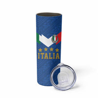 Custom Italy Football Skinny Tumbler Come On Gli Azzurri